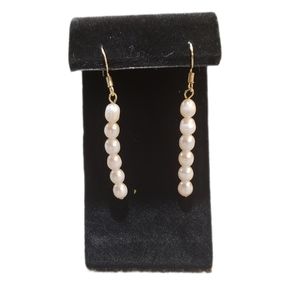 Pearl Earrings with 18k filled gold.